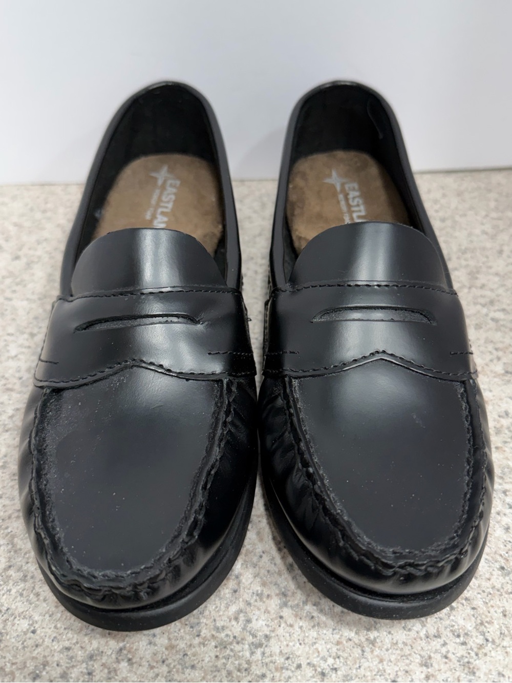 EASTLAND Memory Foam Leather Classic II Penny Loafer Shoe -Women's Size 7M Black